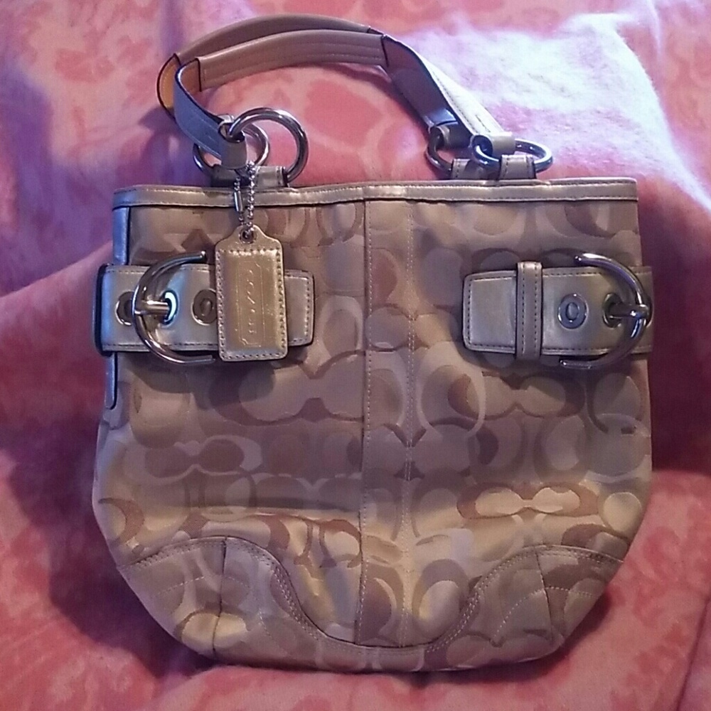 Coach Small Gold Hand Bag